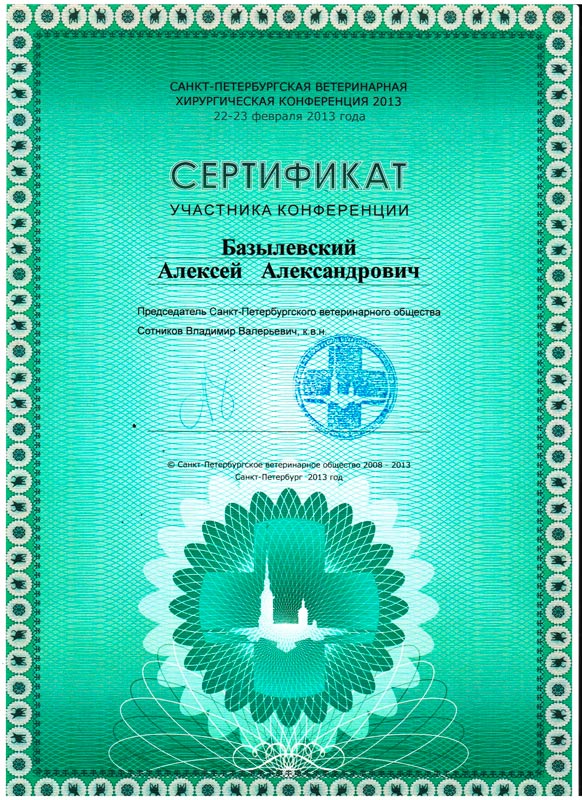 sertifikat-25 Базылевский Алексей Александрович