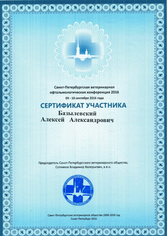 sertifikat-42 Базылевский Алексей Александрович