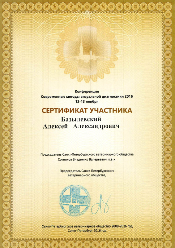 sertifikat-43 Базылевский Алексей Александрович