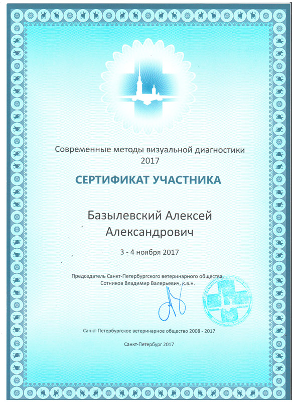 sertifikat-47 Базылевский Алексей Александрович