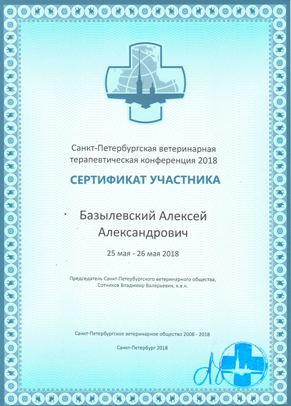 sertifikat-52 Базылевский Алексей Александрович