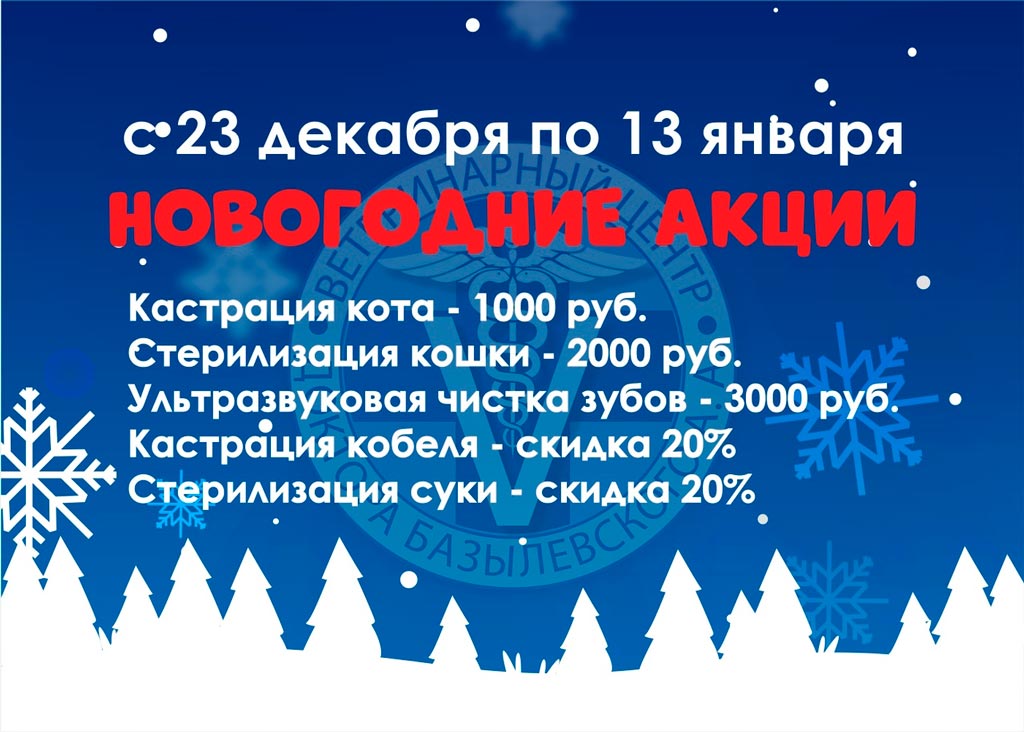Скидки на ветеринарные услуги до 50%
